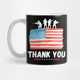 Thank You Memorial Day Veteran military flag design American Mug